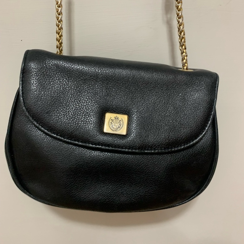 Liz Claiborne Black Crossbody Bag with Gold Chain